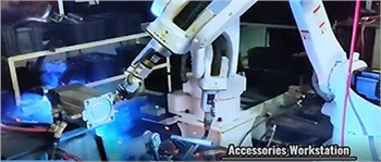Puikus suvirinimo robotas! Dviejų ratų rėmo suvirinimo pritaikymas gamybos li...